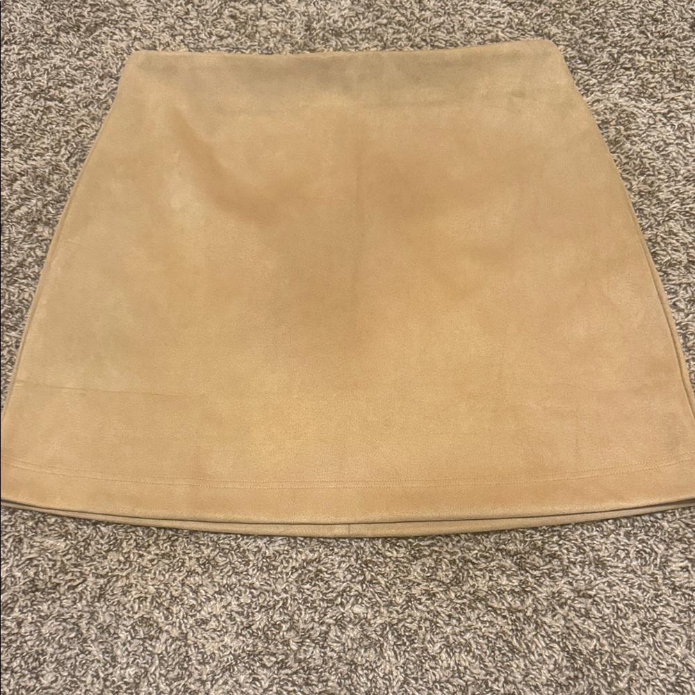 Pink Lily Tan Mini Skirt